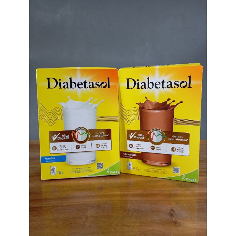 

Diabetasol Susu Khusu Untuk Diabetes 170g Coklat Vanilla Exp Aman