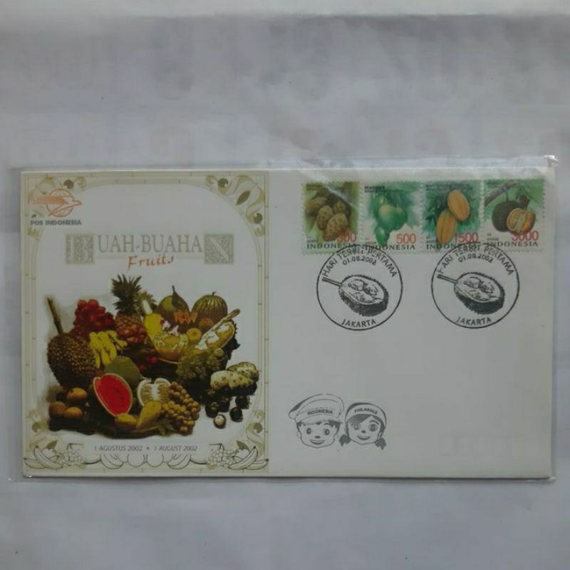 

Perangko SHP 2002 seri Buah Buahan Fruits sampul 4 prangko