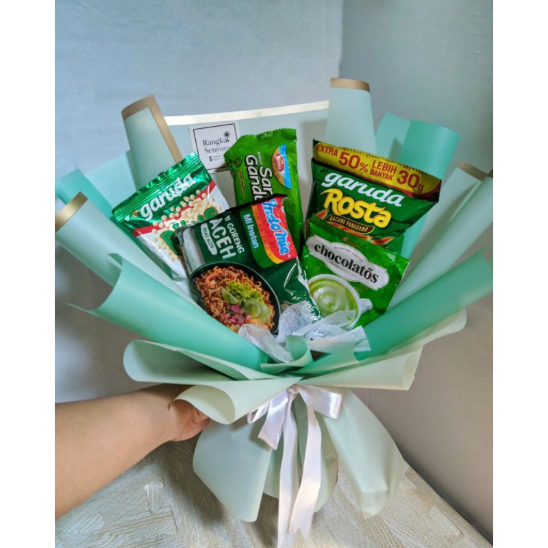 

[FREE KARTU UCAPAN & PACKING] Buket Bucket Snack Sidang Skripsi Wisuda Ultah Murah