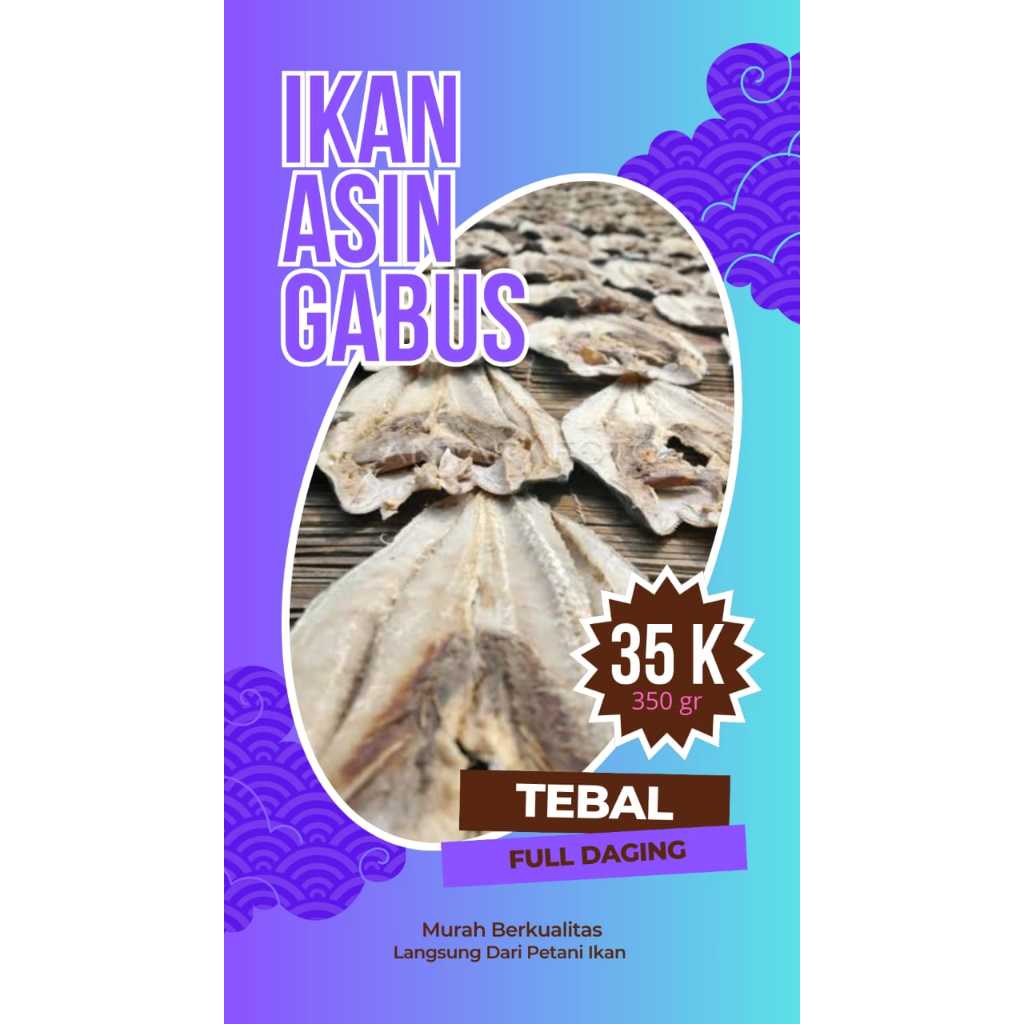

IKAN ASIN GABUS MURAH BERKUALITAS FULL DAGING 350 gr