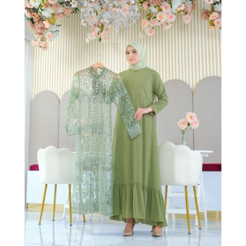 READY KANAYA DRESS/GAMIS OUTER/GAMIS BROKAT/GAMIS PESTA/GAMIS KONDANGAN