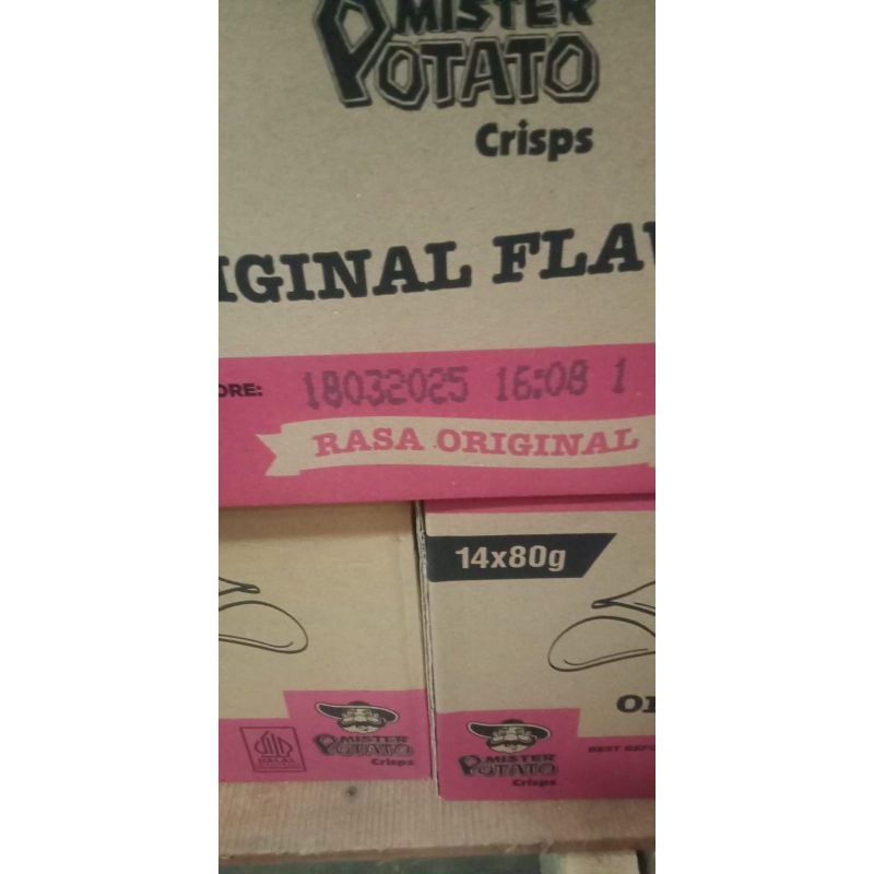 

mister potato crips original dan barbeque 80gr