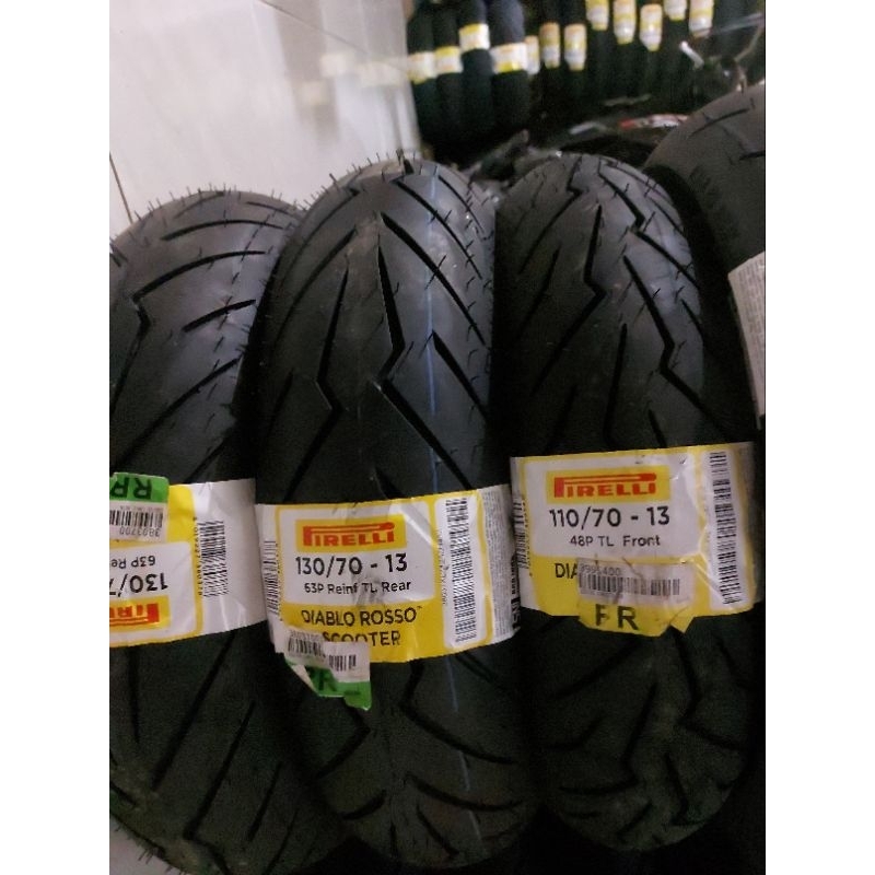 BAN PIRELLI DIABLO ROSSO SCOOTER NMAX 11070 13070 13 SEPASANG