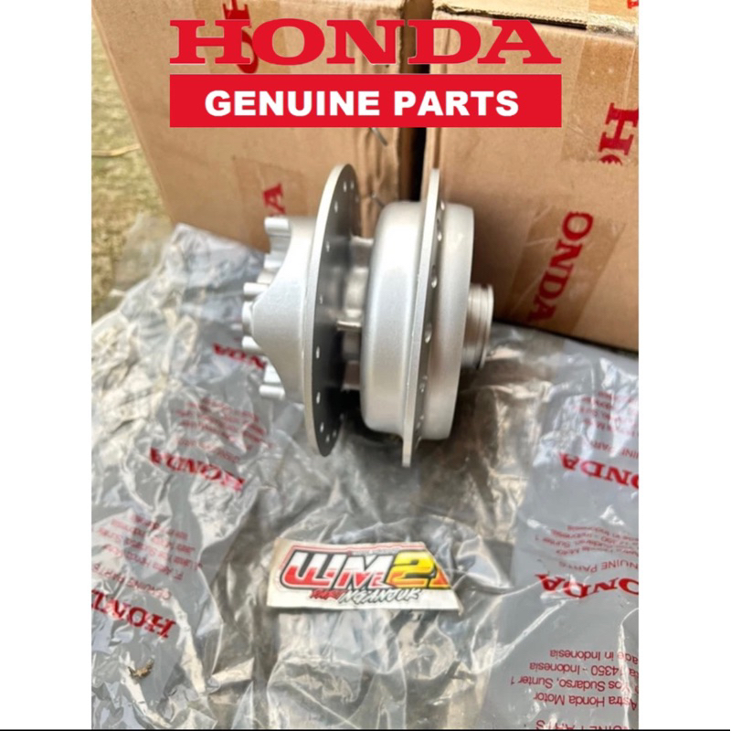 TROMOL BELAKANG SUPRA x 125 DD DOUBLE DISC ORIGINAL Baru 100% part ori AHM HGP
