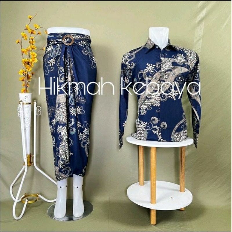 Batik Couple rok & Hem lengan panjang