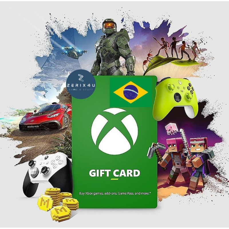 XBOX LIVE GIFT CARD BRAZIL XBOX LIVE KEY BRAZILIA 10 / 15 / 25 / 40 / 50 / 60 / 70 / 100 REAL BRAZIL