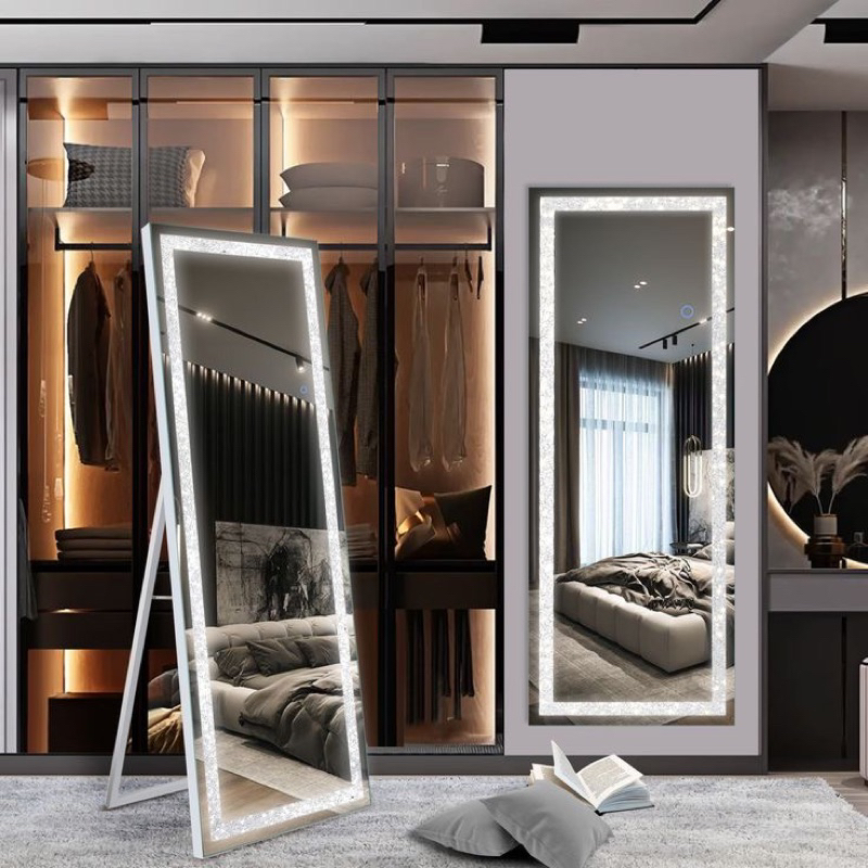 cermin Led KACA TEBAL 3 MM Standing/ Kaca Salon / kaca Rias / kaca potong rambut / kaca sandblast