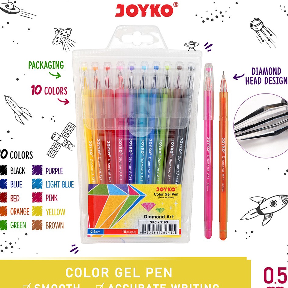 

Best Seller Color Gel Pen Pena Jel Warna Joyko GPC31S Diamond Art 1 Warna 5mm