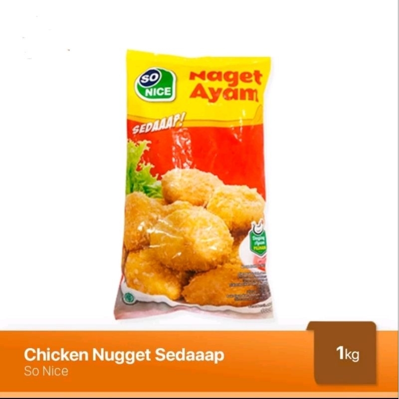 

chicken nugget so nice 1kg sedaaap