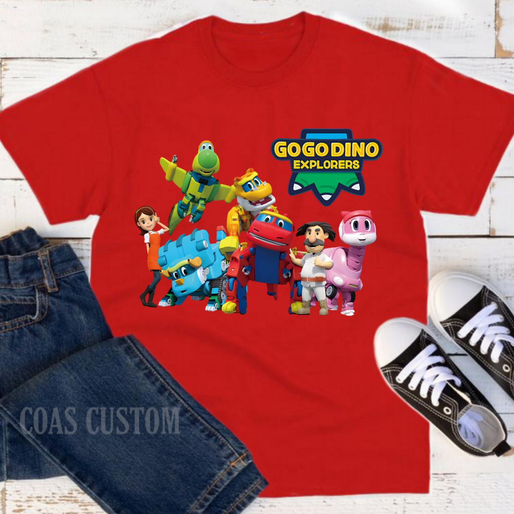 BAJU KAOS ANAK GOGODINO GOGO DINO EXPLORERS
