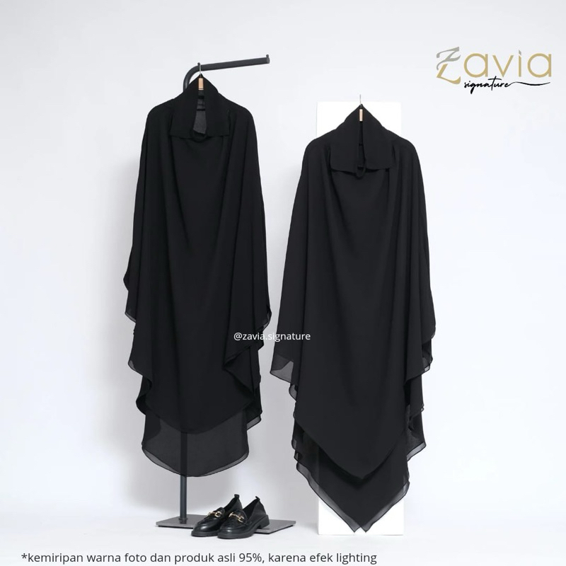 FK V - Shape & Oval Shape - Jumbo - French Khimar Instant - Bahan Baby Doll HQ