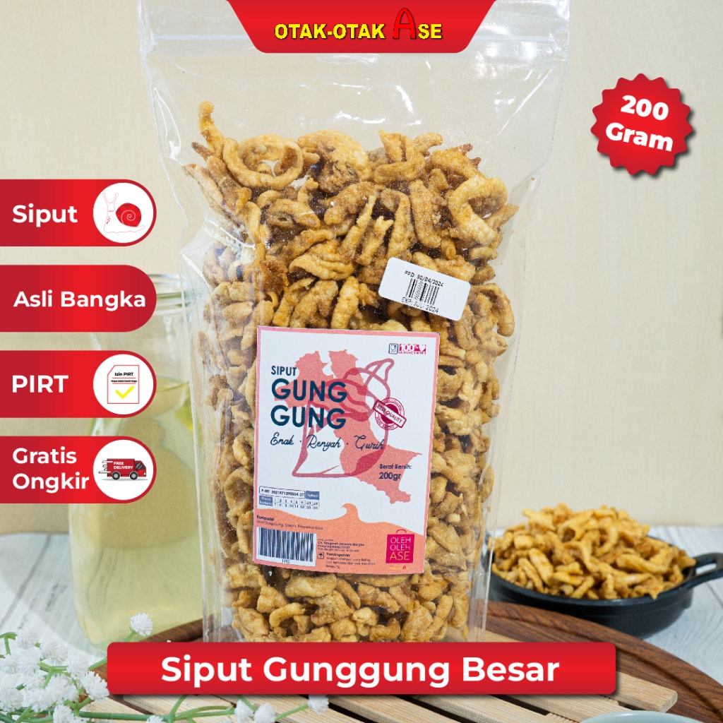 

OTAK OTAK ASE - Siput Gung Gung / Siput Gong Gong Khas Bangka 200GR (1182)