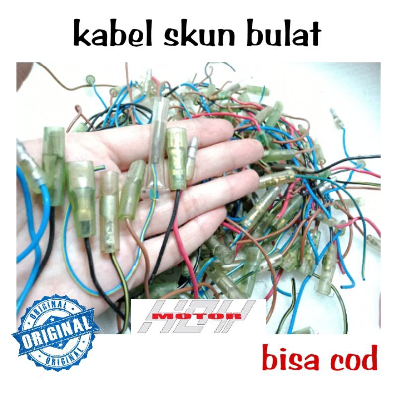 kabel skun sekun bulat bulet per set