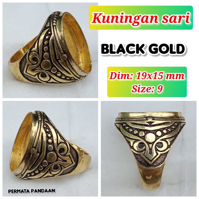 emban batu akik dan permata Kuningan perunggu.26