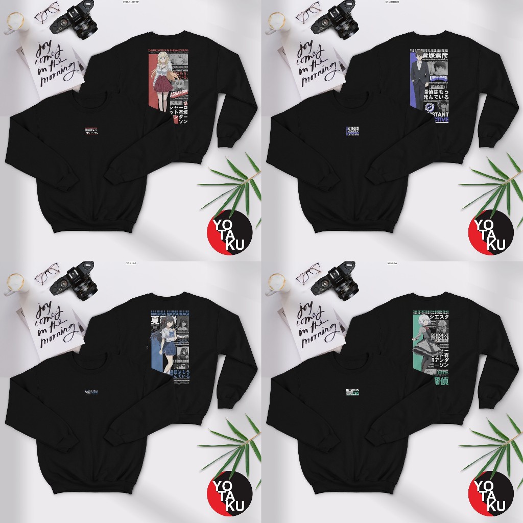 Crewneck Tantei wa Mou Shindeiru Jaket Anime SIESTA CHARLOTTE YOTAKUSHOP
