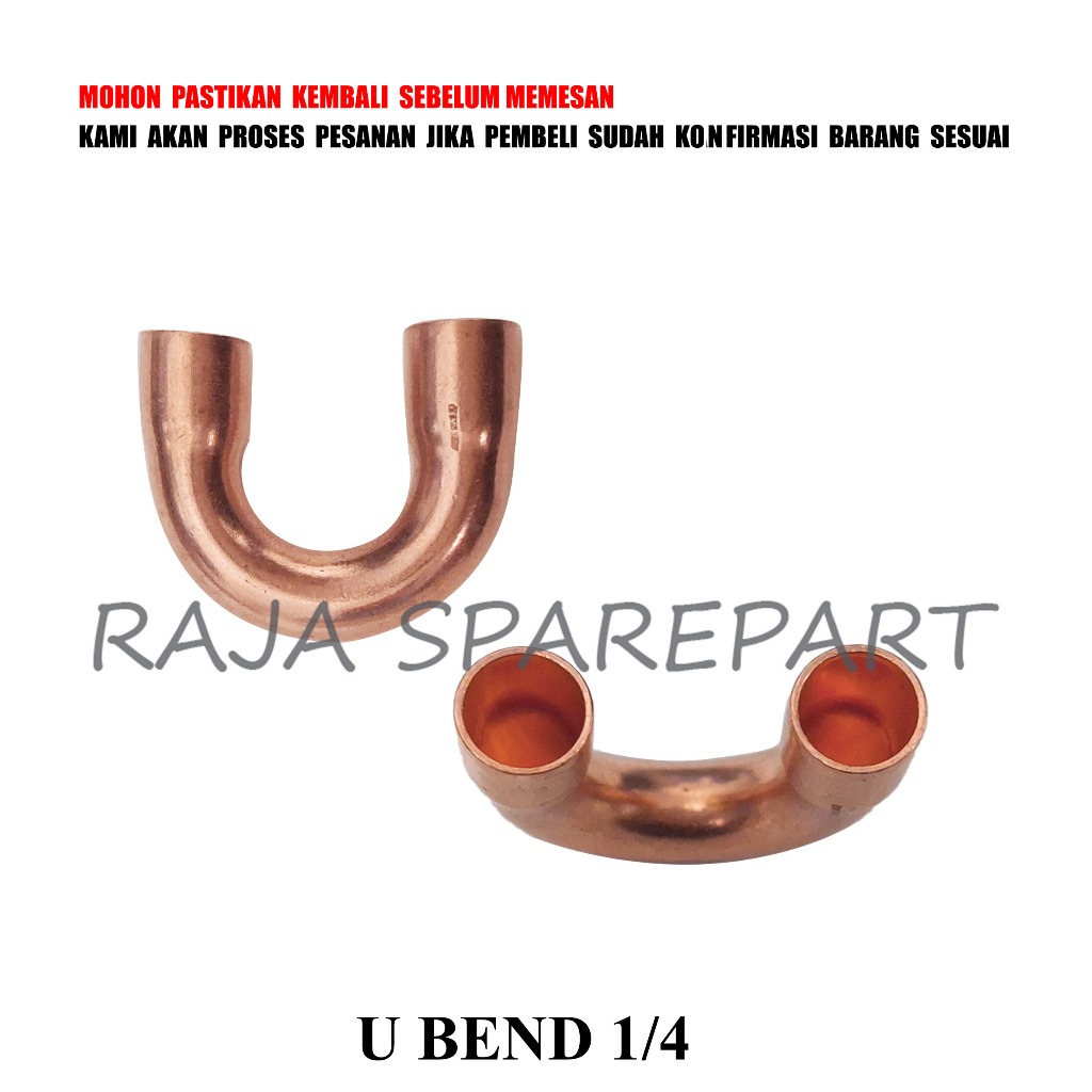 U1/4 U BEND / U BEND NON RING / U BEND AC TEMBAGA / U BEN 1/4