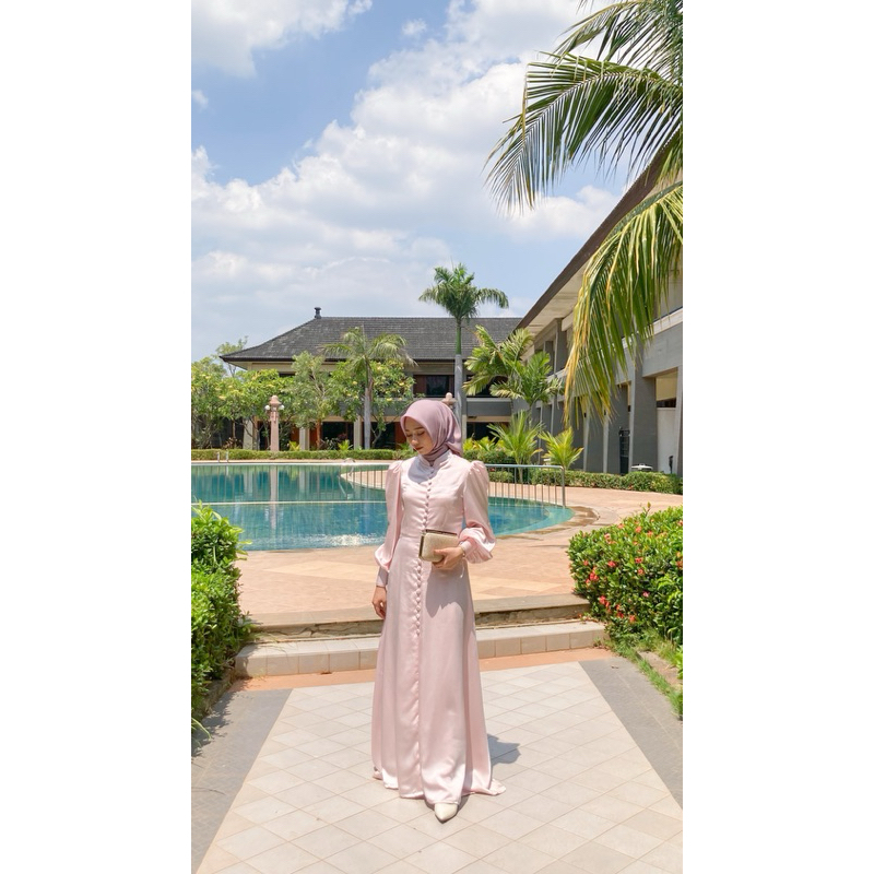 Dress Kondangan/Satin Dress Braidsmaid [Real Pict] Preloved