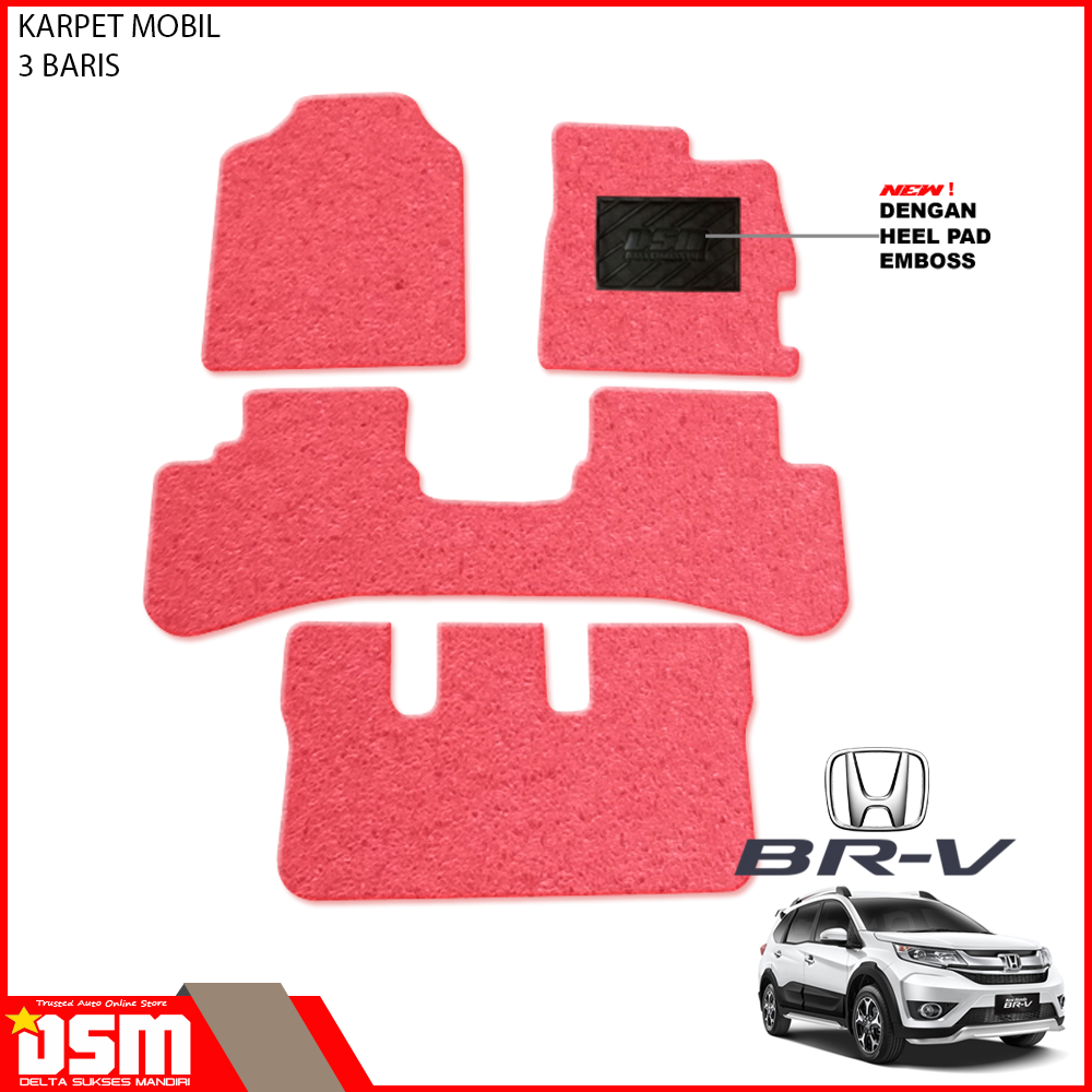 Karpet Mobil Honda BRV - 3 BARIS / Karpet Mie BRV / Aksesoris Mobil BRV / DSMkarmob