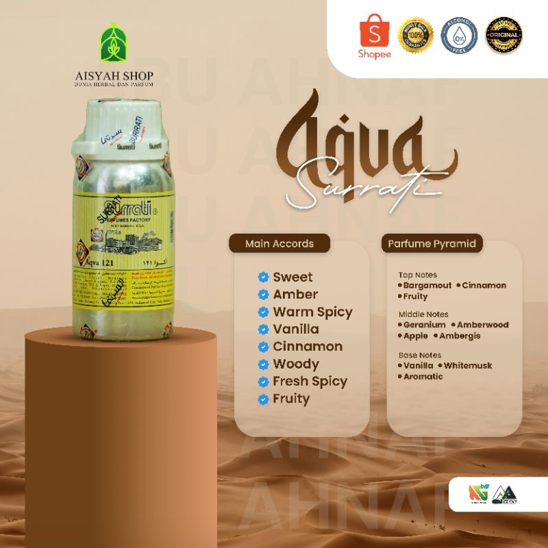 Parfum AQVA 121 100ML By Surrati Original Made In Saudi arabia