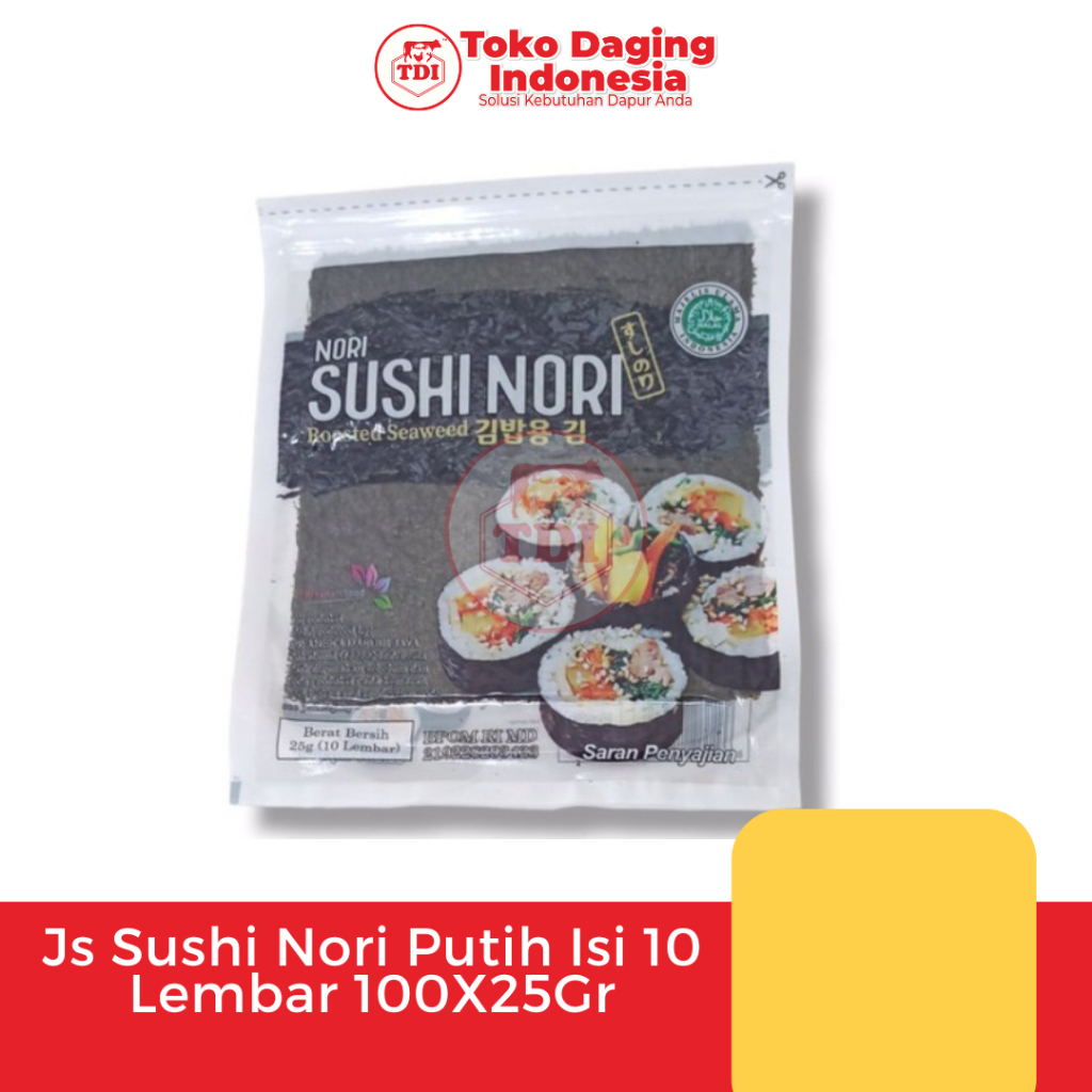 

Js Sushi Nori Putih Isi 10 Lembar 100X25Gr