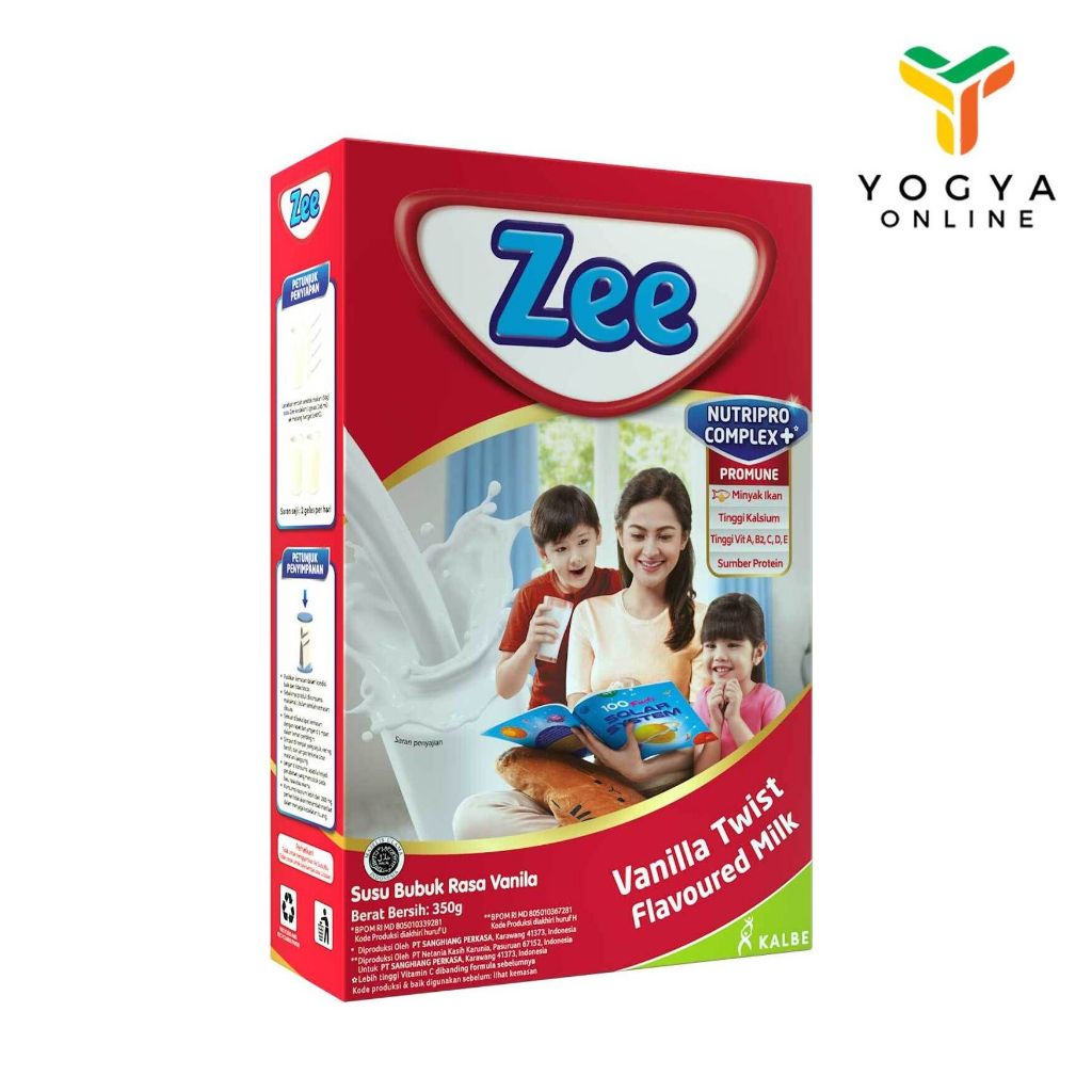 

Zee Vanilla Twist Milk 350 Gram Susu Bubuk