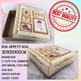 

Dus Kue Cake Box 30 x 30 x 10 cm Bon Appetit Hampers Kokoh Marmer Brownies pudding