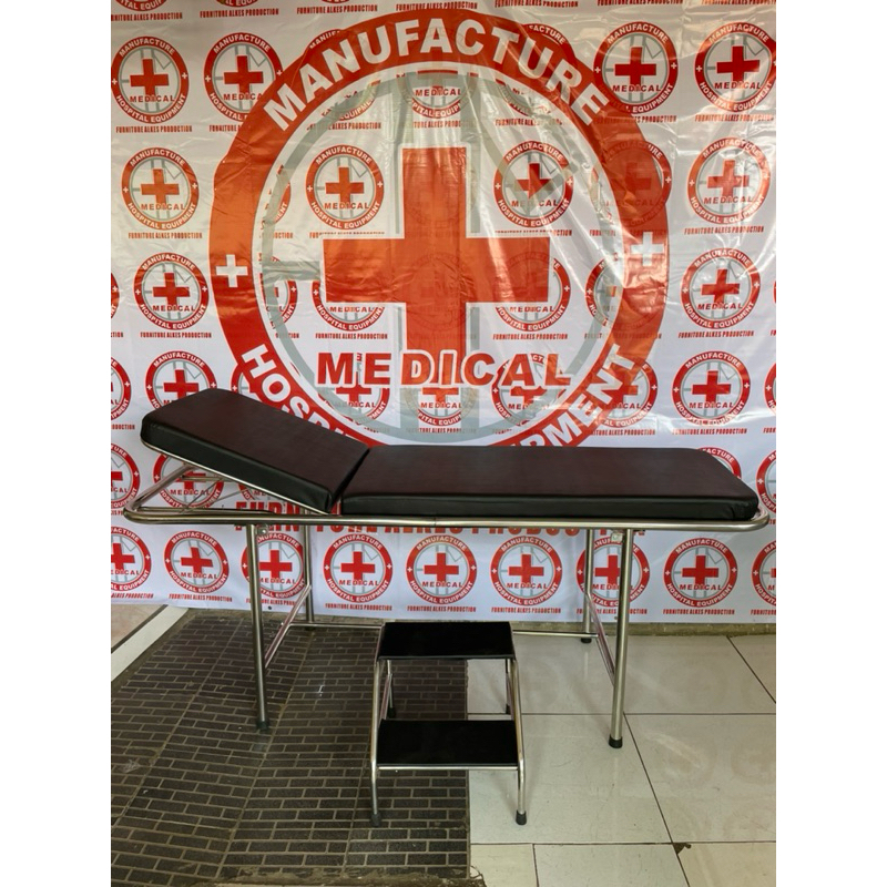 Meja Periksa ( Examination table ) Stainless Pipa Bulat