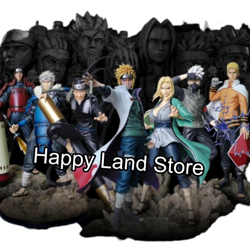 Action figure Anime Naruto Tsunade Hatake Kakashi Senju Hashirama Namikaze Minato PVC Statue Collect