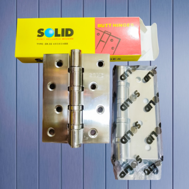 Engsel Solid 4” | Engsel 4 inch | Engsel Pintu Solid 4” EK 02 4BB