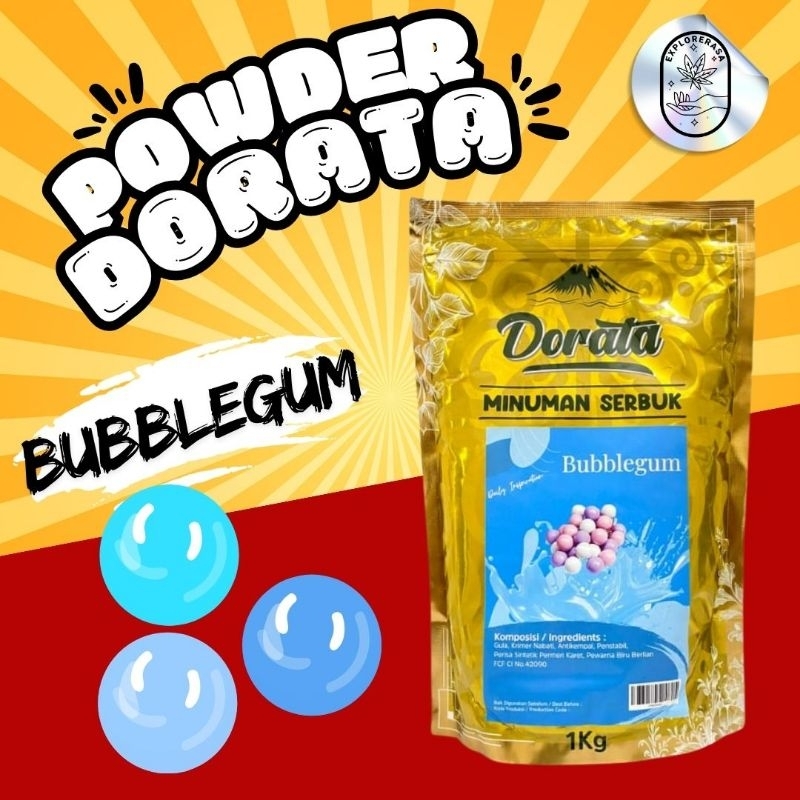 

Dorata powder varian rasa bubblegum isi 1kg