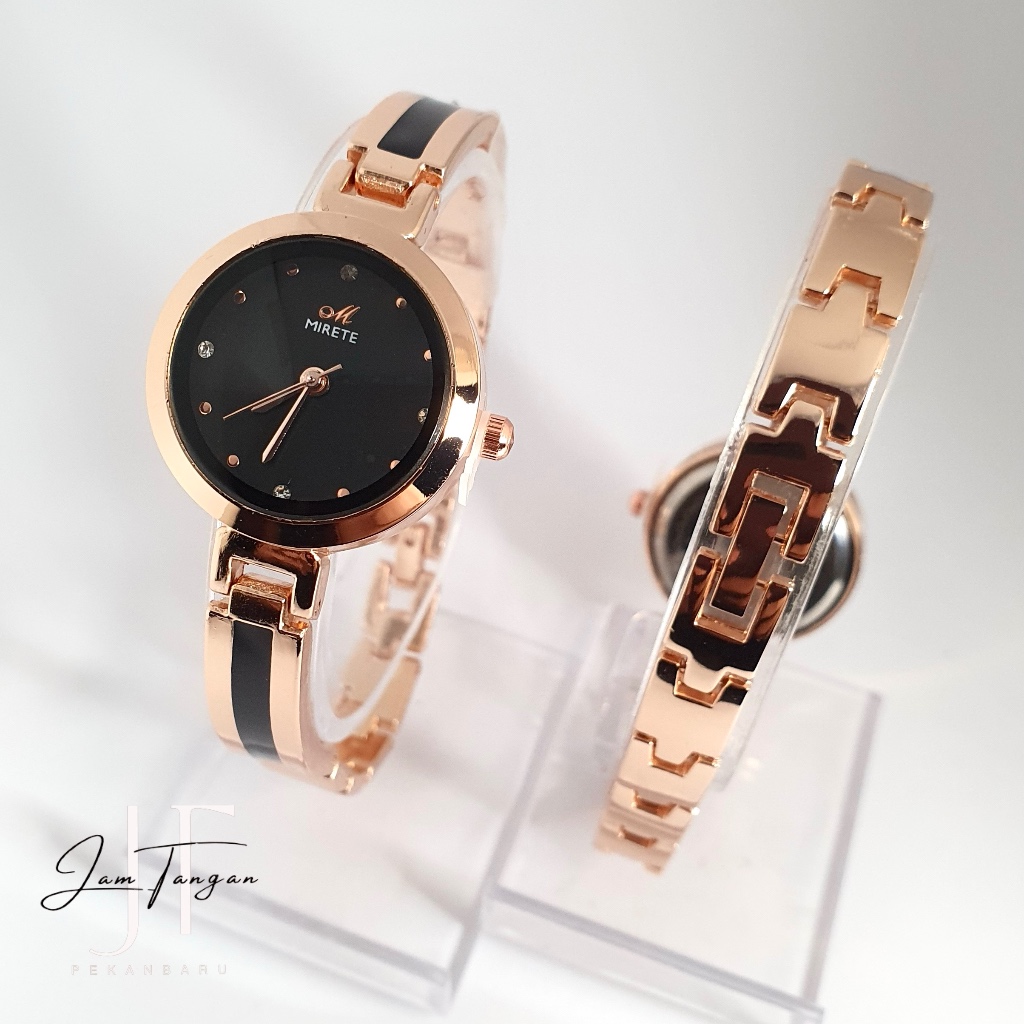 (FREE BATRAI) A07 Jam Tangan Wanita Mirete Analog Original Fashion Korea Murah Terbaru Tali Rantai S