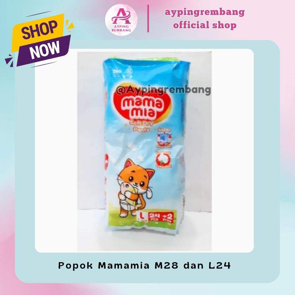 Mamamia Popok Celana Soft Dry Pants M28 dan L24