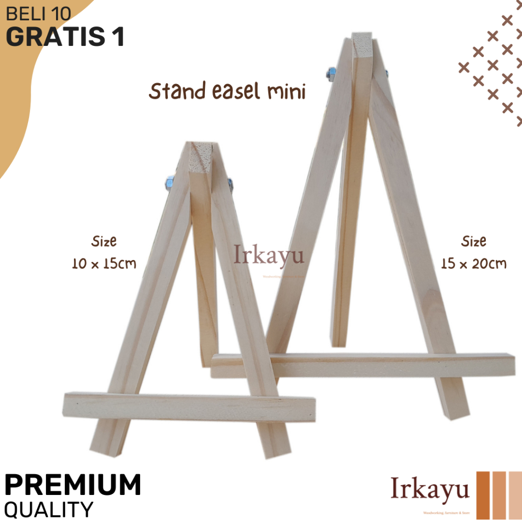 

STANDING EASEL MIINI/ TRIPOD KAYU RUSTIC/ STAND EASEL KAYU/ TRIPOD KAYU MEDAN