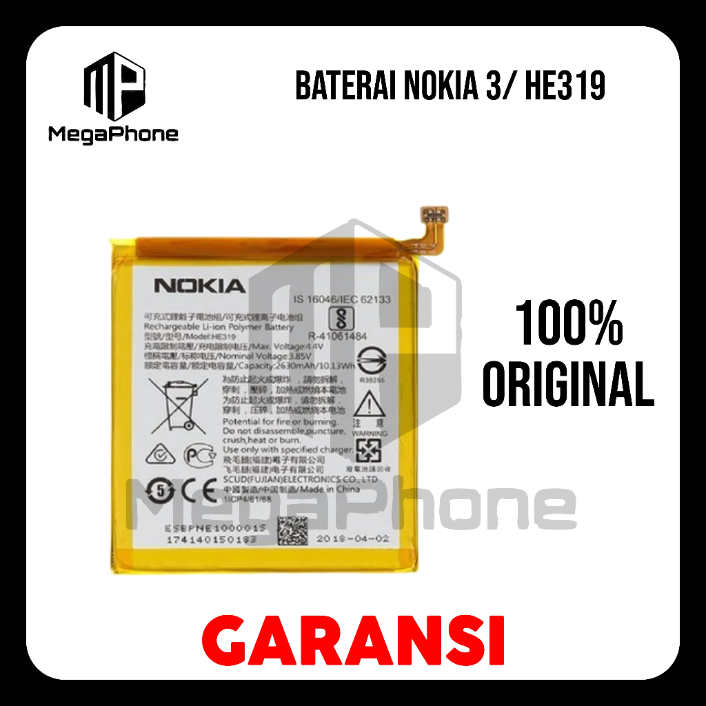 BATERAI NOKIA 3/ HE319 ORIGINAL