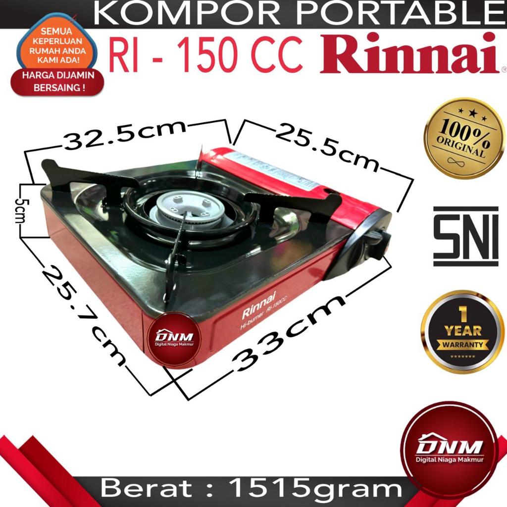 Rinnai RI 150 CC Kompor Portable Gas Tabung Kompor Travel Mini
