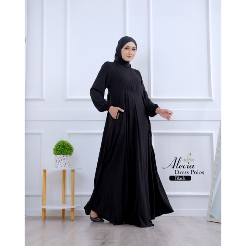 Hijab Nyaman - Alecia Dress Polos by Defara