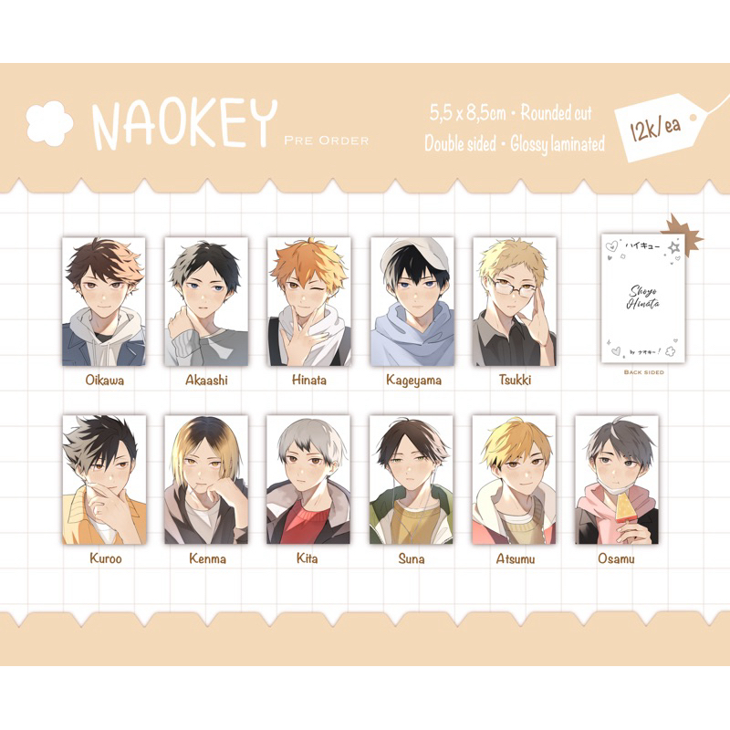 Haikyuu photocard 1 SET