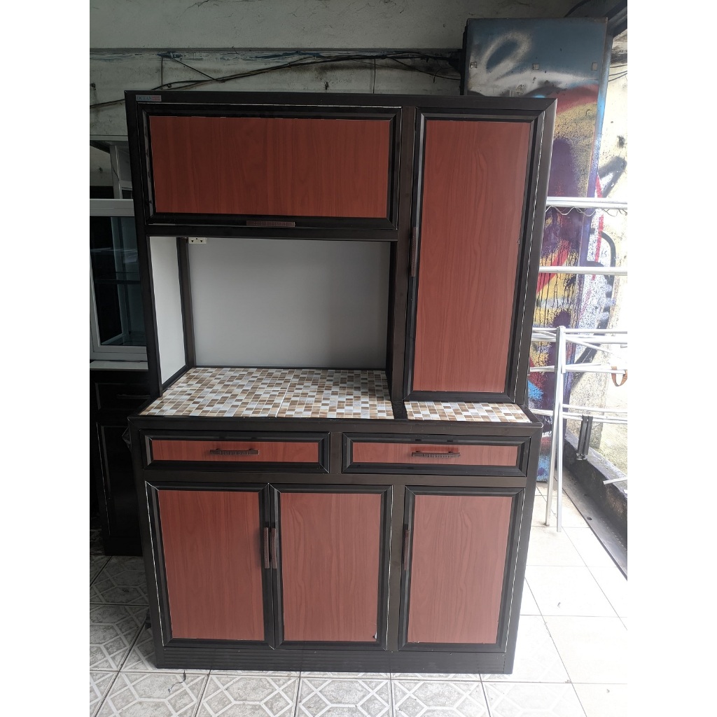 RAK PIRING 3 PINTU ALUMUNIUM COKLAT TEBAL