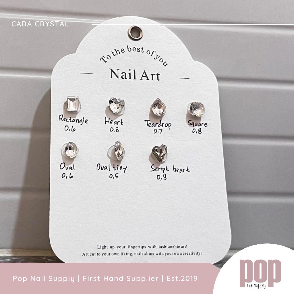 POP NAIL I Cara Crystal (12) satuan/ aksesoris crystal premium/ crystal no scratch