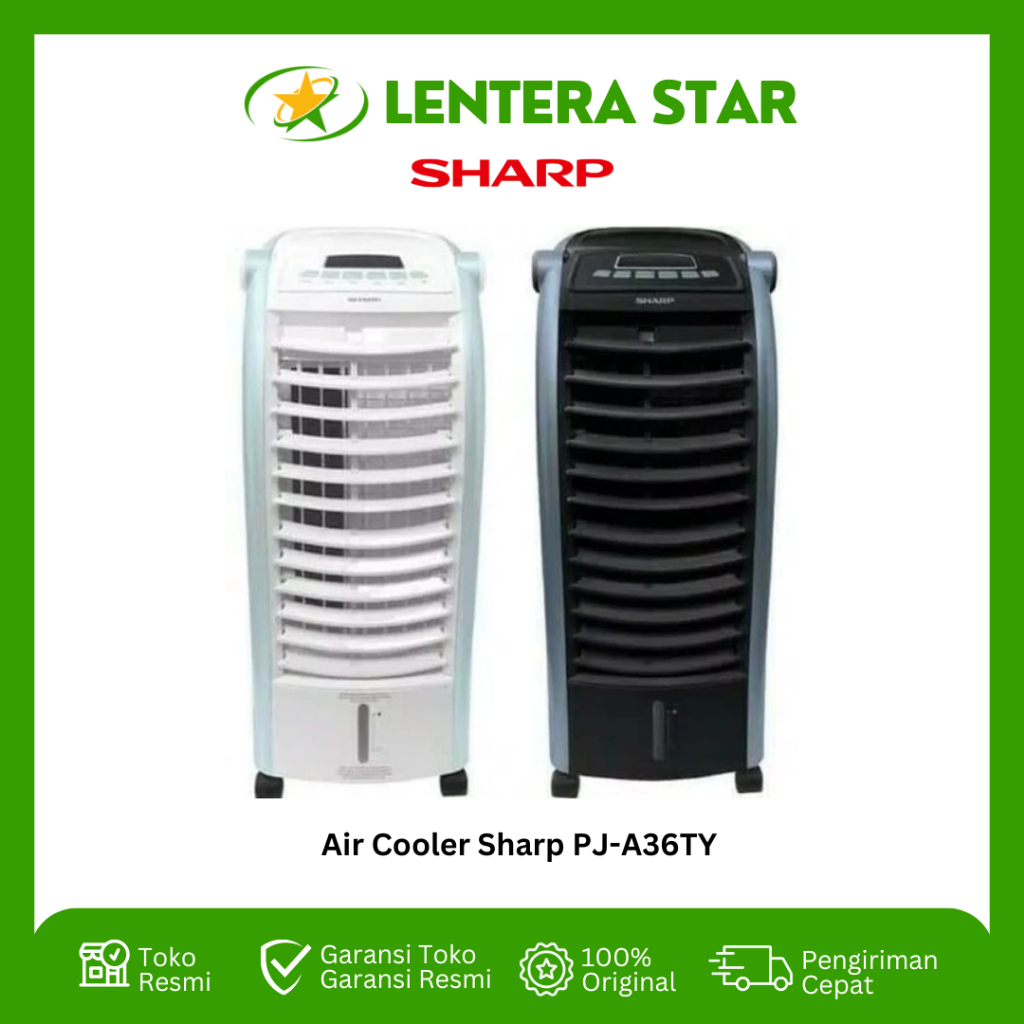 Air Cooler Sharp PJ-A36TY PJ-A36TY-W Kipas Angin Penyejuk Udara PJ A36 TY W - Daya 65 Watt + Remote