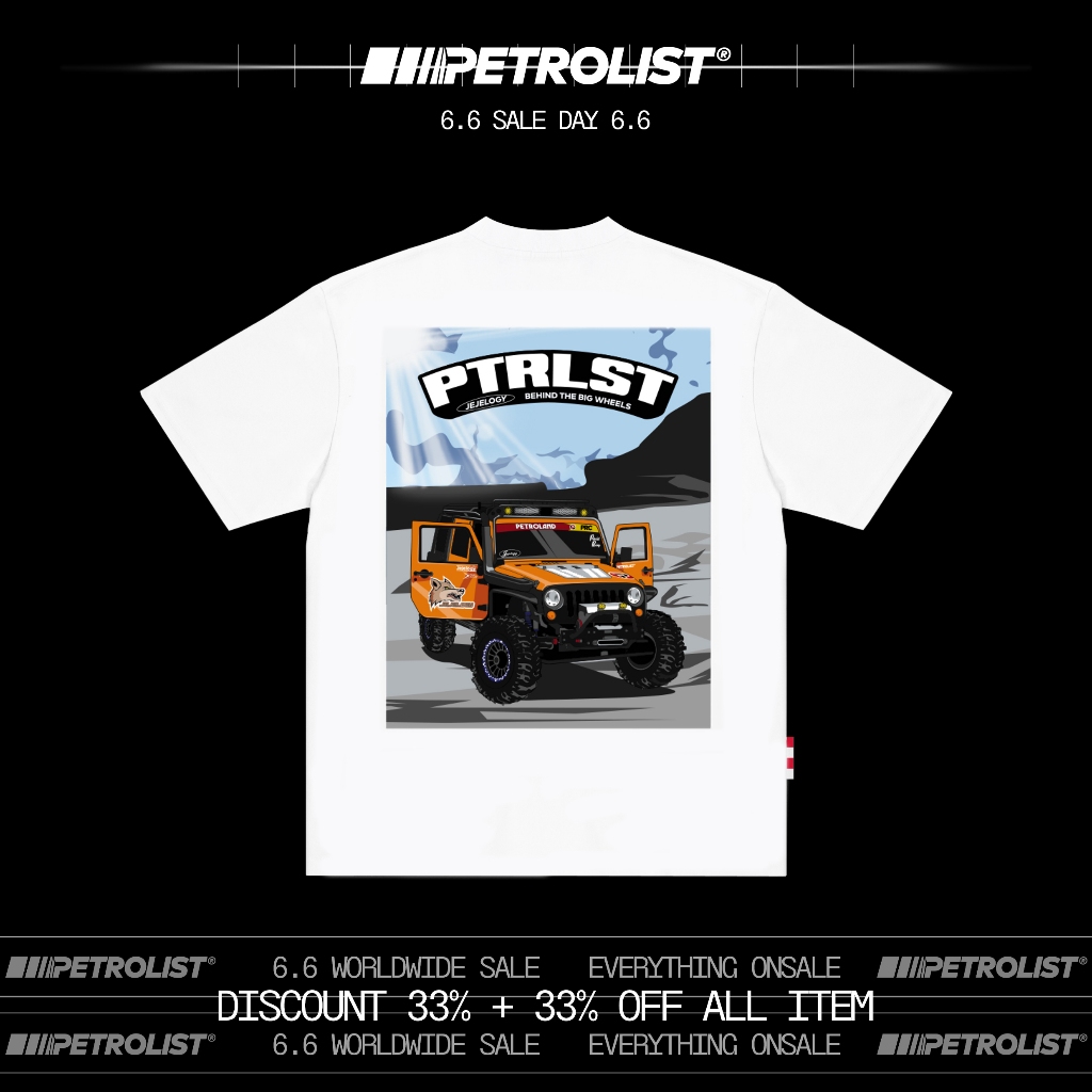 PETROLIST®/JEJELOGY ORANGE JEEP WRANGLER TSHIRT