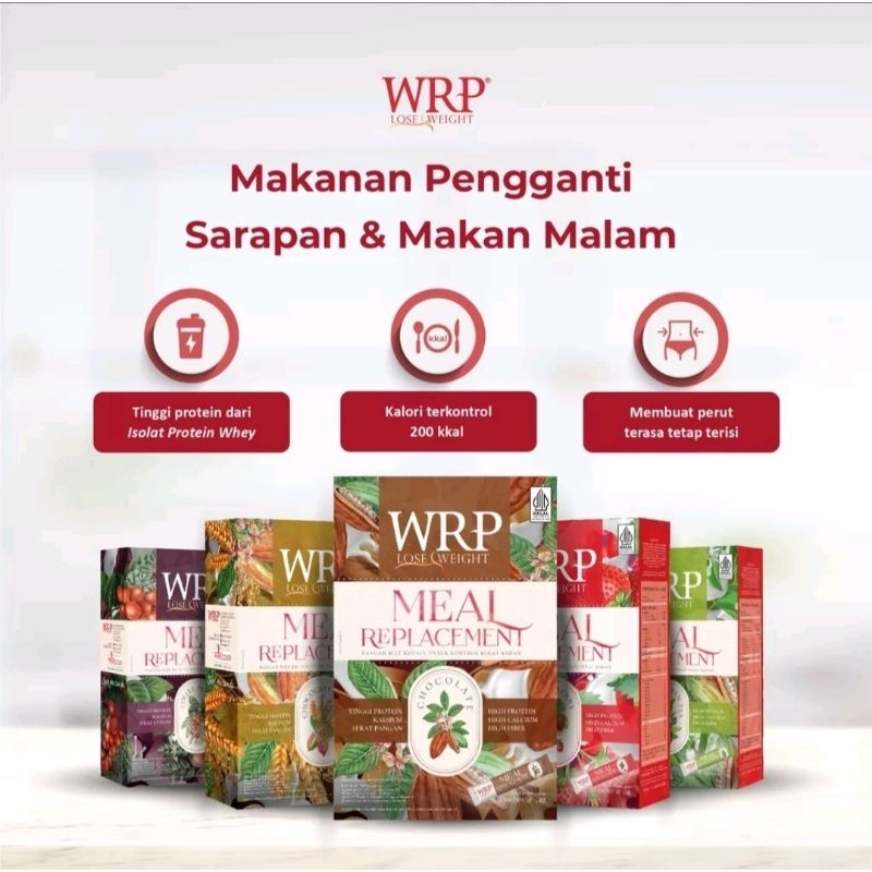 WRP Meal Replacement Lose Weight isi 6 Sachet Susu Pengganti Makan COKLAT STRAWBERRY KOPI MOCCA (PRO