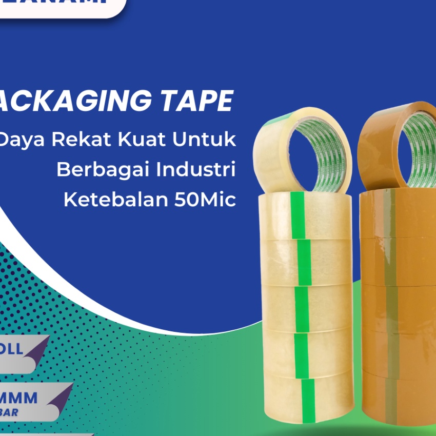

HJ6 LAKBAN BENING 2 45MM X 72Y YARD SAZANAMI TAPE OPP LAKBAN COKLAT