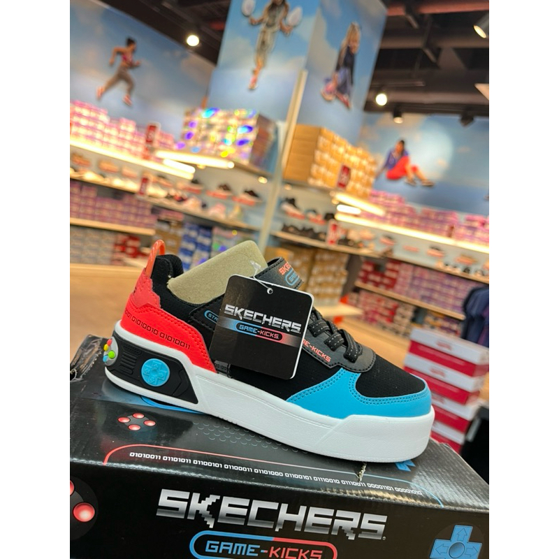 SALE 70% SKECHERS SKECHERS KIDS GAME COURT BLACK MULTI