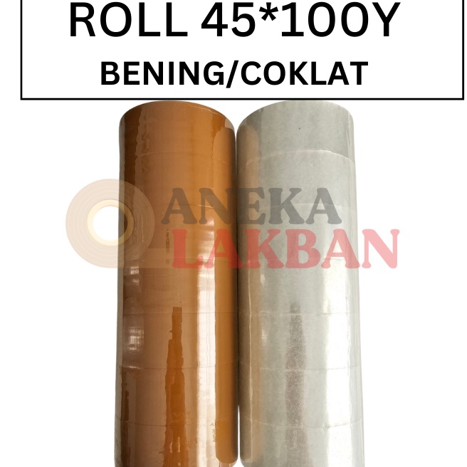 

KI3 1 ROLL ISI 6 PCS HORICI LAKBAN OPP 2 INCH 45MM x 1 Yard ISOLASI BENING COKLAT TERMURAH