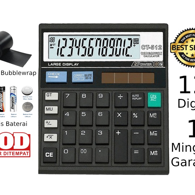 

Langka KALKULATOR CT512 12 Digit Calculator Check PROMO