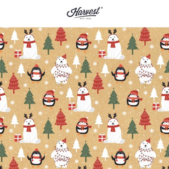 

PROMO TERUPDATE BUY 3 GET 4 Kertas Kado Natal Harvest Xmas Shining PingBear