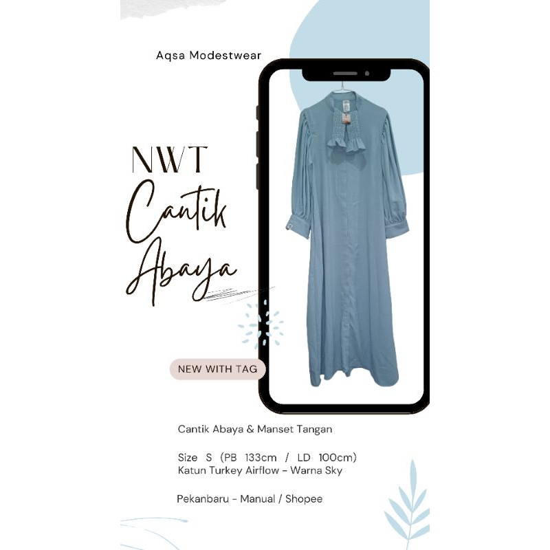 Cantik Abaya Aqsa Modestwear NWT