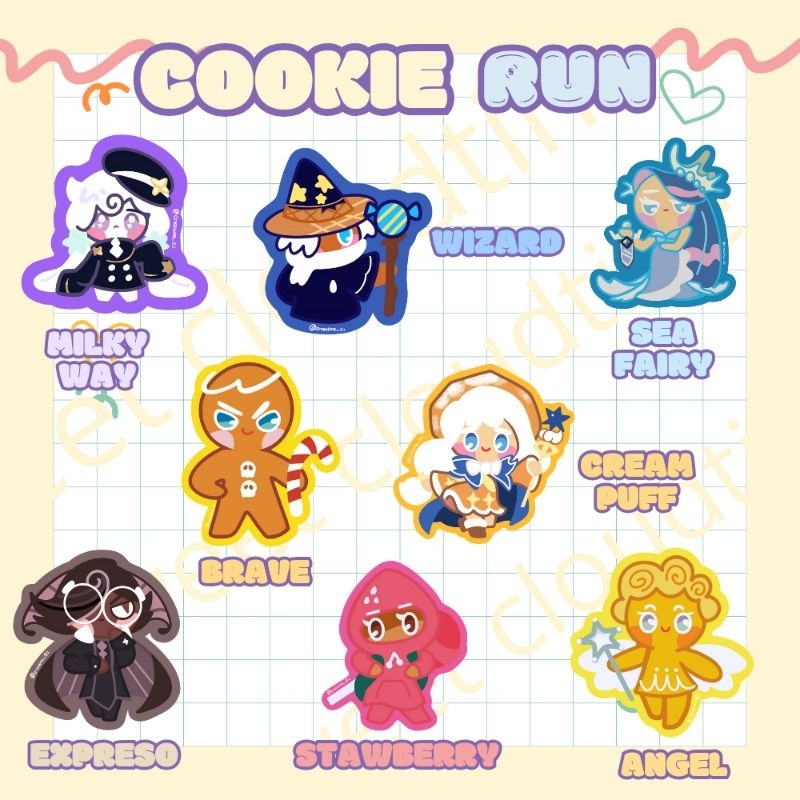 Sticker Cookie run glitter