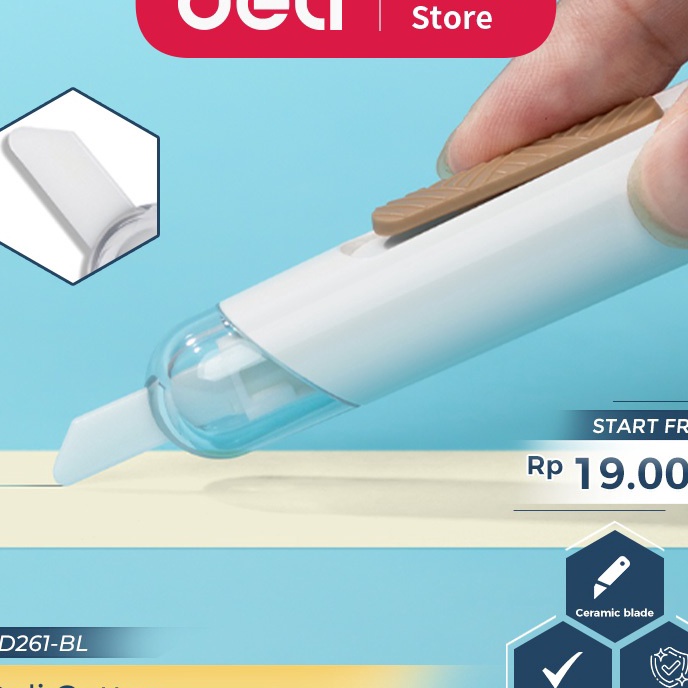 

FG2 Deli Cutter Pisau Pemotong Kertas Ceramic Blade Anti Karat TD261